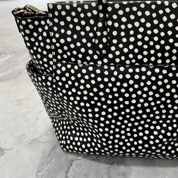 Kate Spade Baby Diaper Bag Black Polka‎ Dot Kaylie Changing Pad Shoulder Strap - Picture 14 of 16